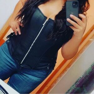 Milwaukee Leather Zippered Corset Top